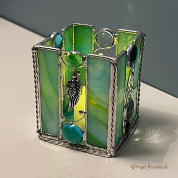 Cube - Green-blue swirl 