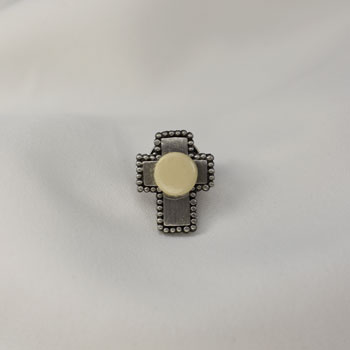 Beaded Cross Pin