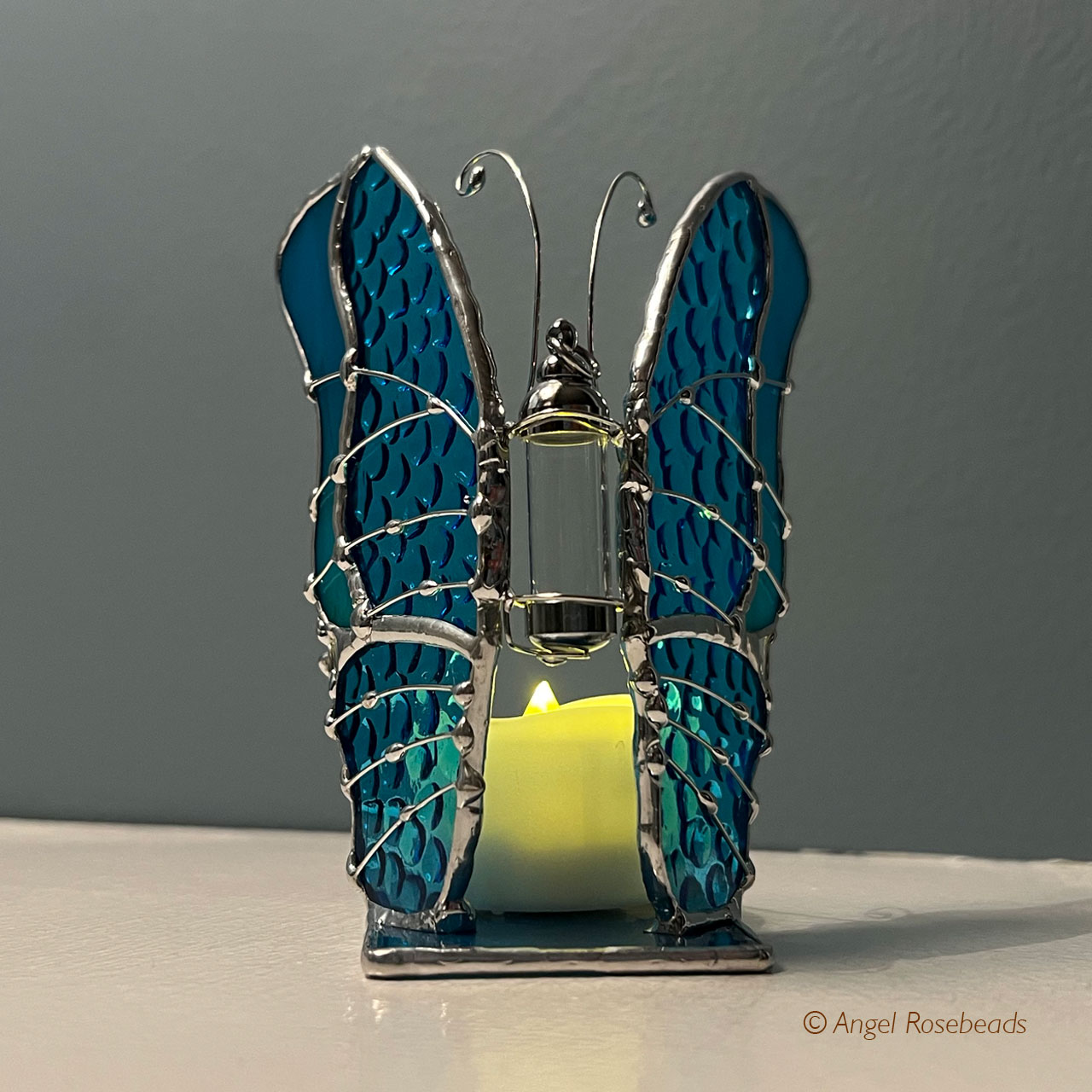 Butterfly - Medium blue texture/dark blue