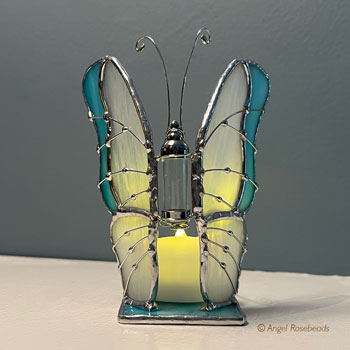 Butterfly - White/light blue