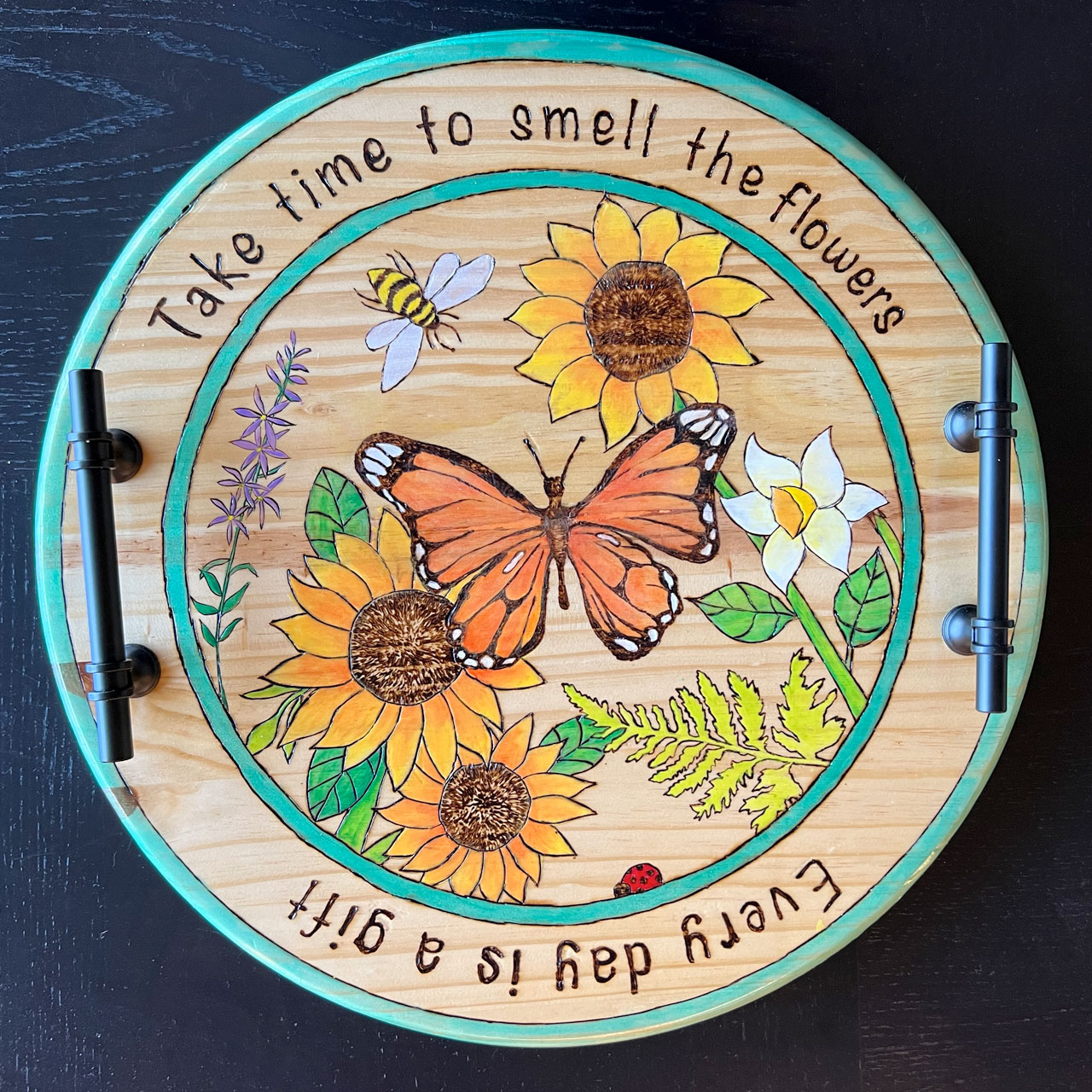 Orange Butterfly Tray