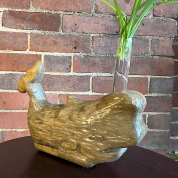 Whale bud vase